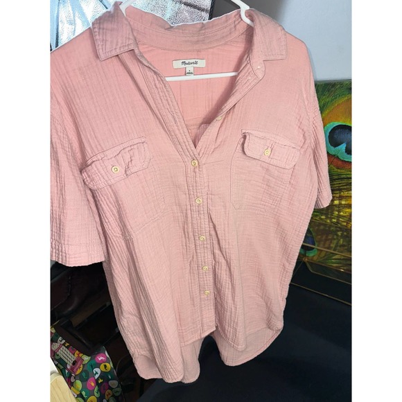 Madewell Tops - Madewell oversized cotton top button up